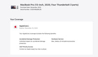 Apple 2020 MacBook Pro 13 in TB 2.3GHz i7 16GB RAM 512GB SSD AC+ - Excellent