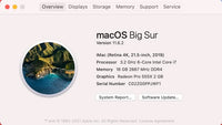 Apple 2019 iMac 21 in 4K Retina 3.2GHz 6-Core i7 16GB RAM 512GB SSD RP555X 2GB