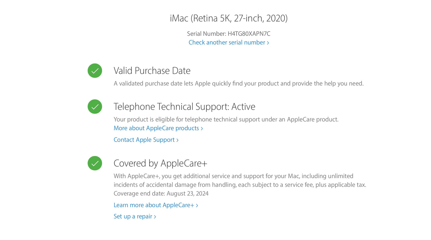 Apple 2020 iMac 27 in 5K 3.6GHz 10-Core i9 64GB RAM 2TB SSD RP5700XT 16GB AC+